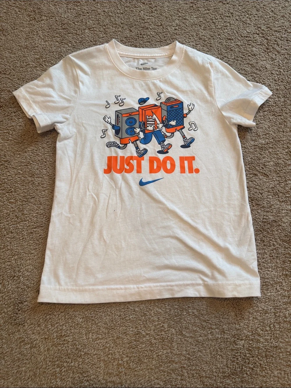 Nike Kids White Graphic Tee Bundle with Colorful Logos